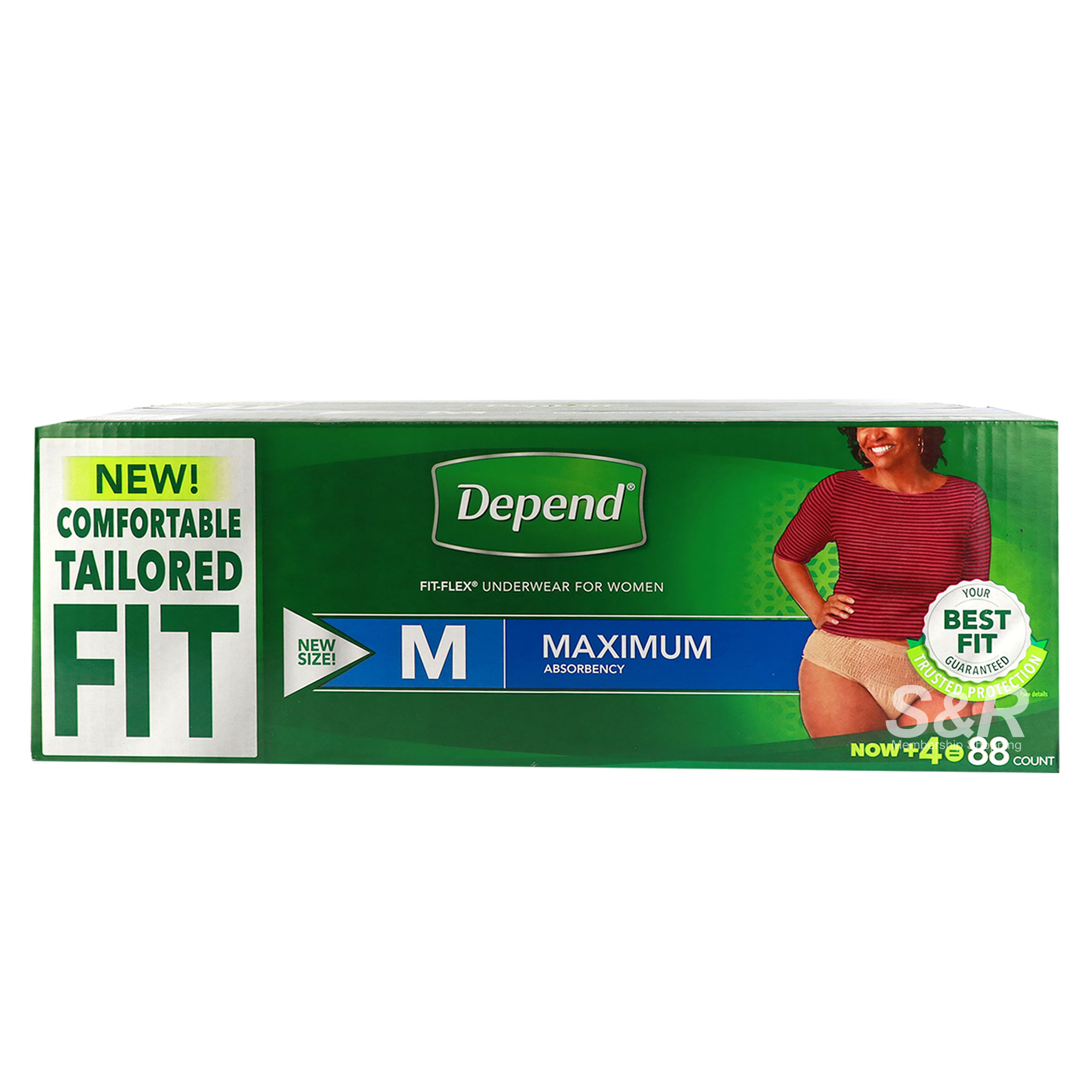 Depend Fit-Flex Women’s Underwear Medium 88pcs